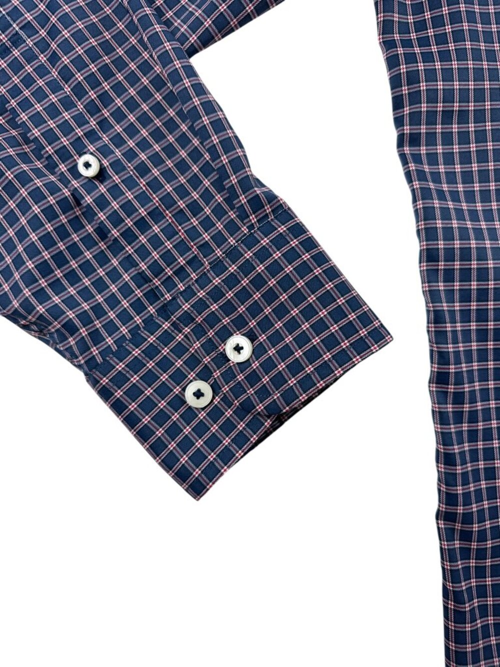 UNTUCKit XL Blue Salice Relaxed Fit Long Sleeve Button Down Tattersall Shirt - Picture 9 of 16